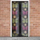 Perdea Magnetică pentru Ușă - model cu flori și fluturi - 100 x 210 cm