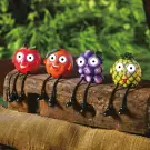 Figurine solare cu fructe și iluminare LED - 4 tipuri diferite - 8 x 17 cm