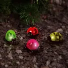 Decorațiune solară cu clește - broască țestoasă, albină, melc, buburuză - 10 x 6 x 14 cm - LED alb