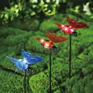 Lampă Solară Fluture - Fixabilă și Suspendabilă - 4 LED-uri - Multicolor