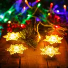 Decorațiune LED Cristal de Gheață pe Baterii - 4 bucăți / Pachet