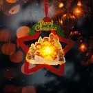 Decorațiune de fereastră LED - stea și om de zăpadă cu LED alb cald - cu ventuză