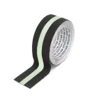 Bandă adezivă antiderapantă - 5 m x 50 mm - Fosforescentă / Negru