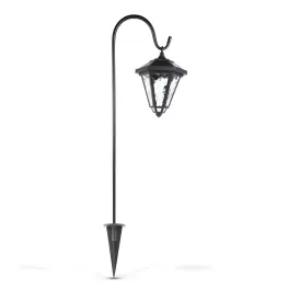 Lampă Solară cu LED pentru Grădină, Candelabru, 80 cm, Negru, Alb Rece