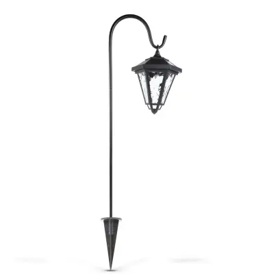Lampă Solară cu LED pentru Grădină, Candelabru, 80 cm, Negru, Alb Rece