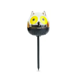 Lampă solară LED - bufniță - alb rece - galben - 150 x 50 x 50 mm