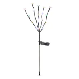Floare solară cu suport - 20 LED-uri colorate - 65 cm