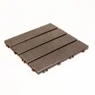 Pavaj WPC - 4 scânduri - 30 x 30 cm - negru - 11 bucăți/pachet