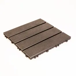 Pavaj WPC - 4 scânduri - 30 x 30 cm - negru - 11 bucăți/pachet