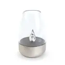 Lumânare Solară cu Efect de Flacără și LED Alb Cald - Ø6 x 9 cm