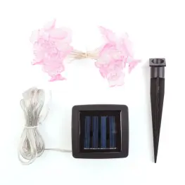 Ghirlanda Solara cu Flori - 2,4 m - 25 LED - Alb Cald