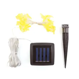 Ghirlanda Solara cu Fluturi - 2,4 m - 25 LED - Alb Cald