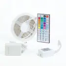 Banda LED RGB - 3 metri - 220-240V, 5050 SMD, 30 LED/m, 7,2W/m, cu telecomandă