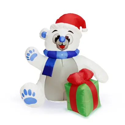 Decorațiune Gonflabilă cu LED-uri în Formă de Urs Polar 120 cm IP44