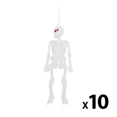 Set de Decorațiuni Halloween - Schelete Fosforescente - Pachet de 10 Bucăți