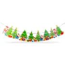 Ghirlandă de Hârtie de Crăciun cu 8 Brazi - 3,5 m