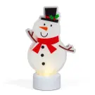 Decorațiune LED - Om de Zăpadă cu Lumină Caldă Albă - Cu Baterii
