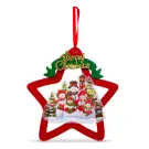 Decorațiune de fereastră LED - stea și om de zăpadă cu LED alb cald - cu ventuză