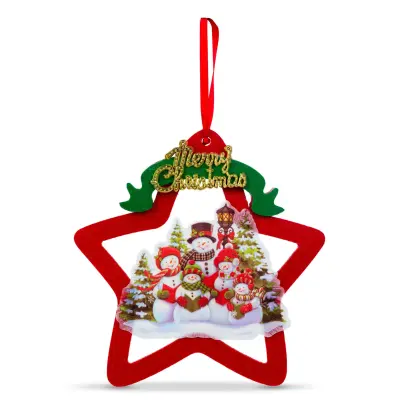 Decorațiune de fereastră LED - stea și om de zăpadă cu LED alb cald - cu ventuză