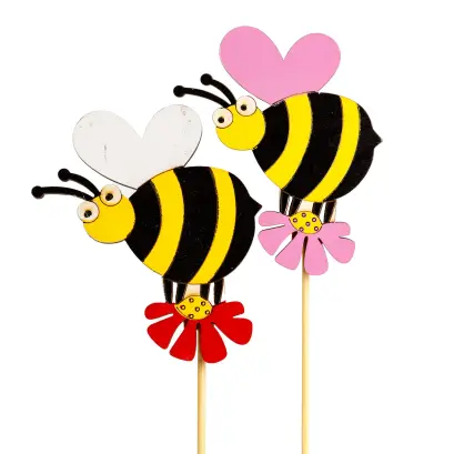 Decorațiune cu țăruș - albinuță - 2 tipuri - 33 cm