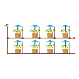 Set de irigare prin picurare cu 15 capete de filtrare