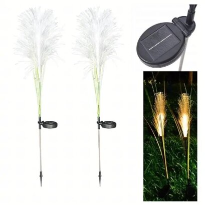 Pampafű LED lámpa dekoráció - 2 darab - 85 cm
