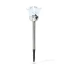 Lampă de grădină solară cu formă de trandafir - Cu LED RGB - 8 x 36,5 cm - Inserabilă
