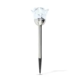 Lampă de grădină solară cu formă de trandafir - Cu LED RGB - 8 x 36,5 cm - Inserabilă