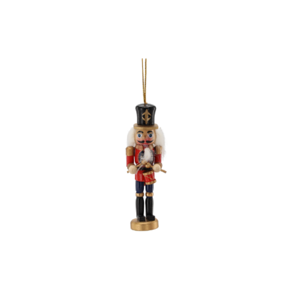 Soldați ornamentali de lemn, de Crăciun - 13 cm - set de 12 bucăți