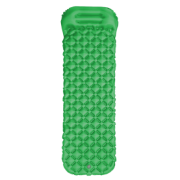 Saltea gonflabilă de turism cu pernă, gri/verde, 190 x 56 x 5,5 cm, 470 g