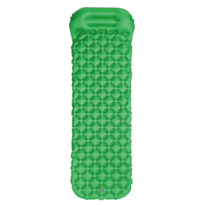 Saltea gonflabilă de turism cu pernă, gri/verde, 190 x 56 x 5,5 cm, 470 g