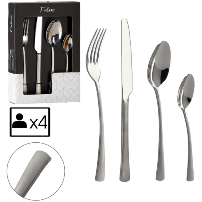 Set de tacâmuri din oțel inoxidabil Turin - 16 piese