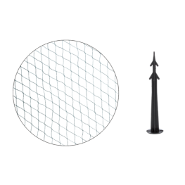 Plasă de protecție împotriva păsărilor 2 m x 10 m (5g/m²) + 6 cuie de fixare, verde