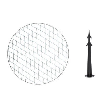 Plasă de protecție împotriva păsărilor 2 m x 10 m (5g/m²) + 6 cuie de fixare, verde