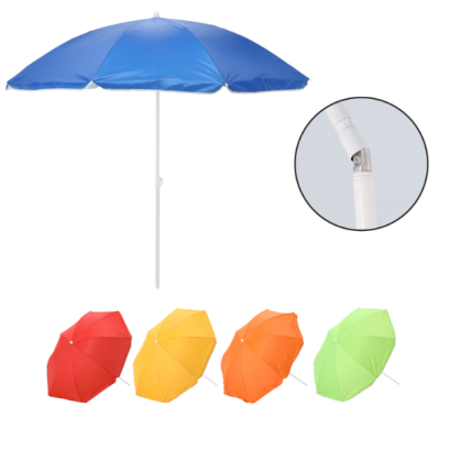 Umbrelă de plajă pliabilă si colorată cu protecție UV - 155 cm