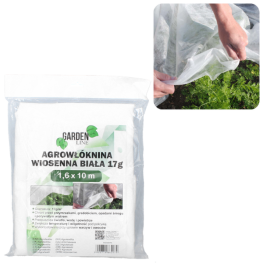 Agrotextil de primăvară - alb - 1,6 x 10 m - 17g