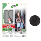 Plasă de țânțari magnetică pentru ușă - 80/90/100 x 210/220 cm - negru