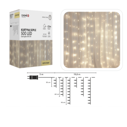 Ghirlandă luminoasă - 10 LED-uri alb cald
