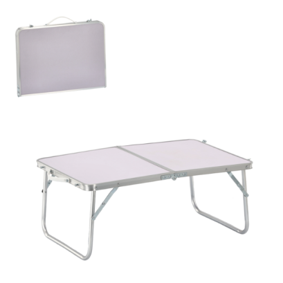 Masă de Camping Compactă și Pliabilă, Albă, 60 x 40 x 26,5 cm