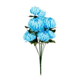 Műnövény dekoráció - krizantém - kék - 12 x 58 cm (1)