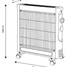 Încălzitor cu infraroșu cu cuarț, 600/1200 W