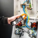 Multimetru digital tip clește, AC V, DC V, AC A, DC A, rezistență, diode, continuitate