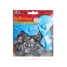 Set de baloane – Albastru-Argintiu, cu motive de Craciun – 12 buc / pachet