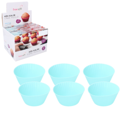 Forme siliconice pentru brioșe, set 24 bucăți - 7 x 4,5 x 3,3 cm