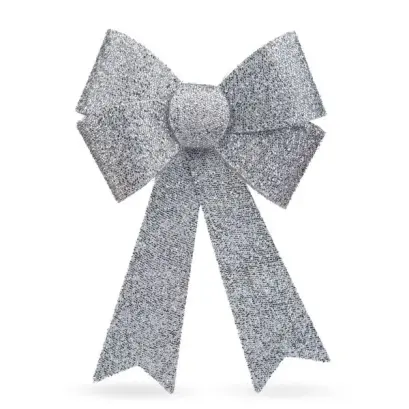 Decor de Crăciun - Fundă LED - Argintiu - 40 x 30 cm