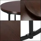 Set măsuțe de cafea rotunde, cu două niveluri, stil loft