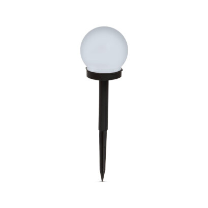 Lampa Solara LED - cu Tarus - Sferica, Alb Rece - Ø10 cm
