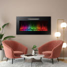 Semineu Electric Incorporabil - Radiator + LED RGB - 91 x 15 x 48 cm