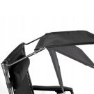Set Sezlong de Gradina Garden Line cu Parasolar Ajustabil - Negru - 178 x 68 x 110 cm