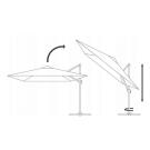 Umbrela de Soare Suspendata GardenLine - Gri - 2,5 x 2,5 m